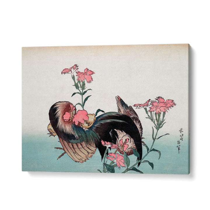 Katsushika Hokusai’s Cock And Flower 1760–1849 By Katsushika Hokusai Japanese Paintings in Gallery Wrap