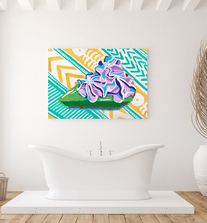 Key Lime Pie By Key And Sea Creative Art Print in Gallery Wrap on a white wall for bathroom