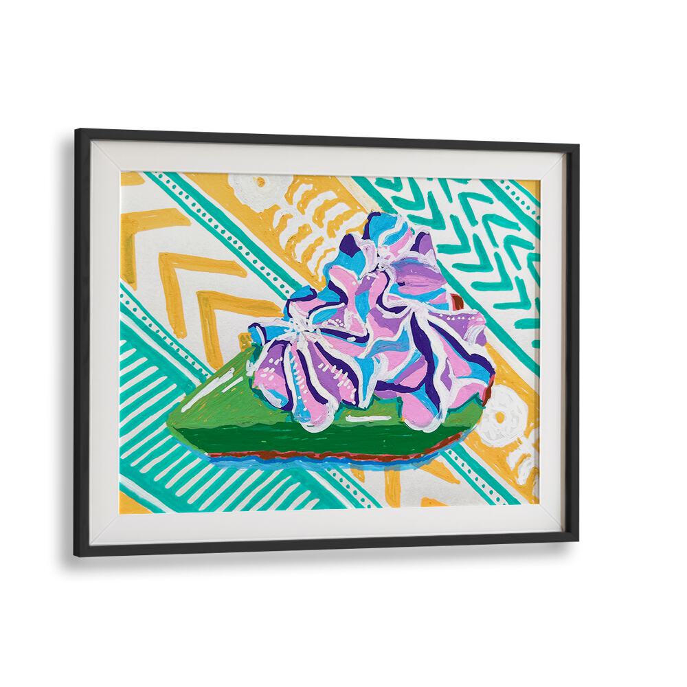 Key Lime Pie By Key And Sea Creative Art Print in Black Frame With Mount