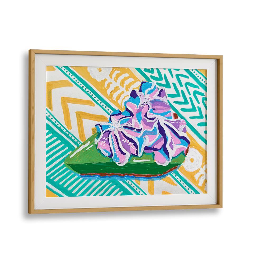 Key Lime Pie By Key And Sea Creative Art Print in Oak Wood Frame With Mount