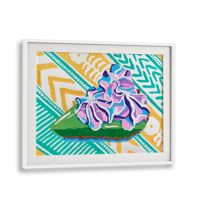 Key Lime Pie By Key And Sea Creative Art Print in White Frame With Mount