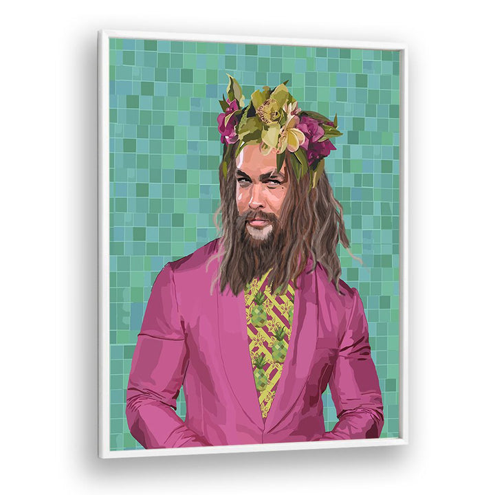 King Jason By Lynnda Rakos Pop Art Paintings Pop Art Prints in White Plain Frame