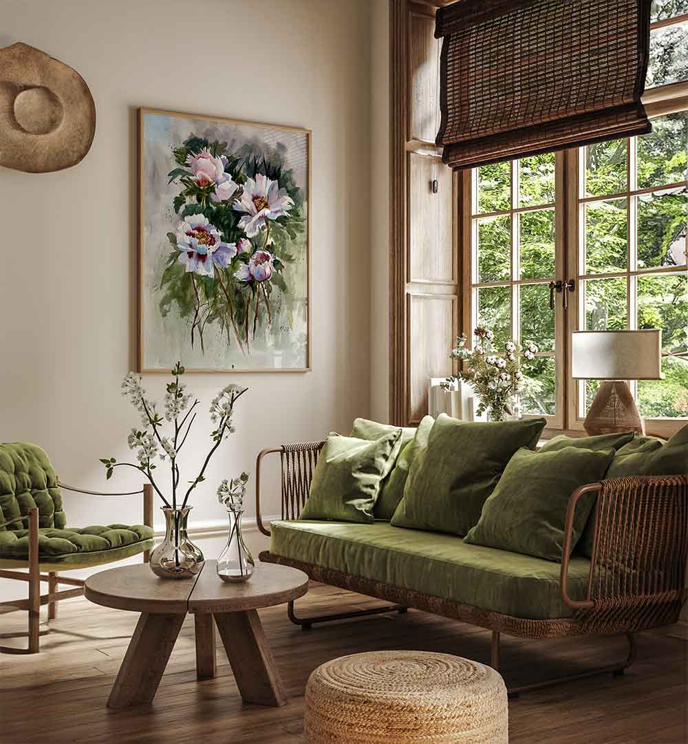 KING OF GARDEN , FLORAL FLOWER PAINTINGS