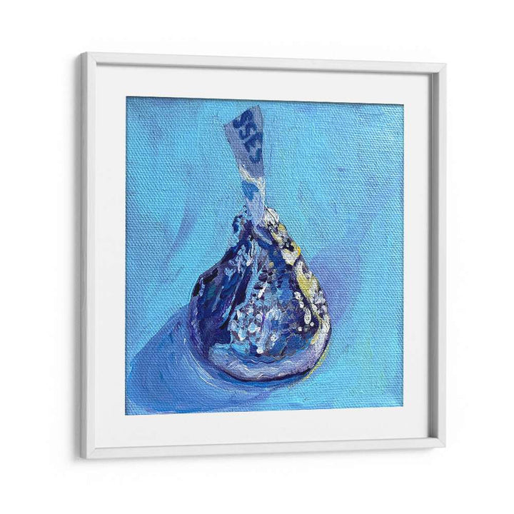 Kiss By Key And Sea Creative Art Print in White Frame With Mount