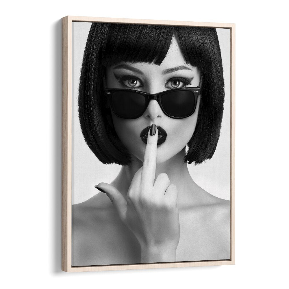 Kiss This I by David Drake Fine Art Photography Fashion Photography in Oak Wood Floater Frame