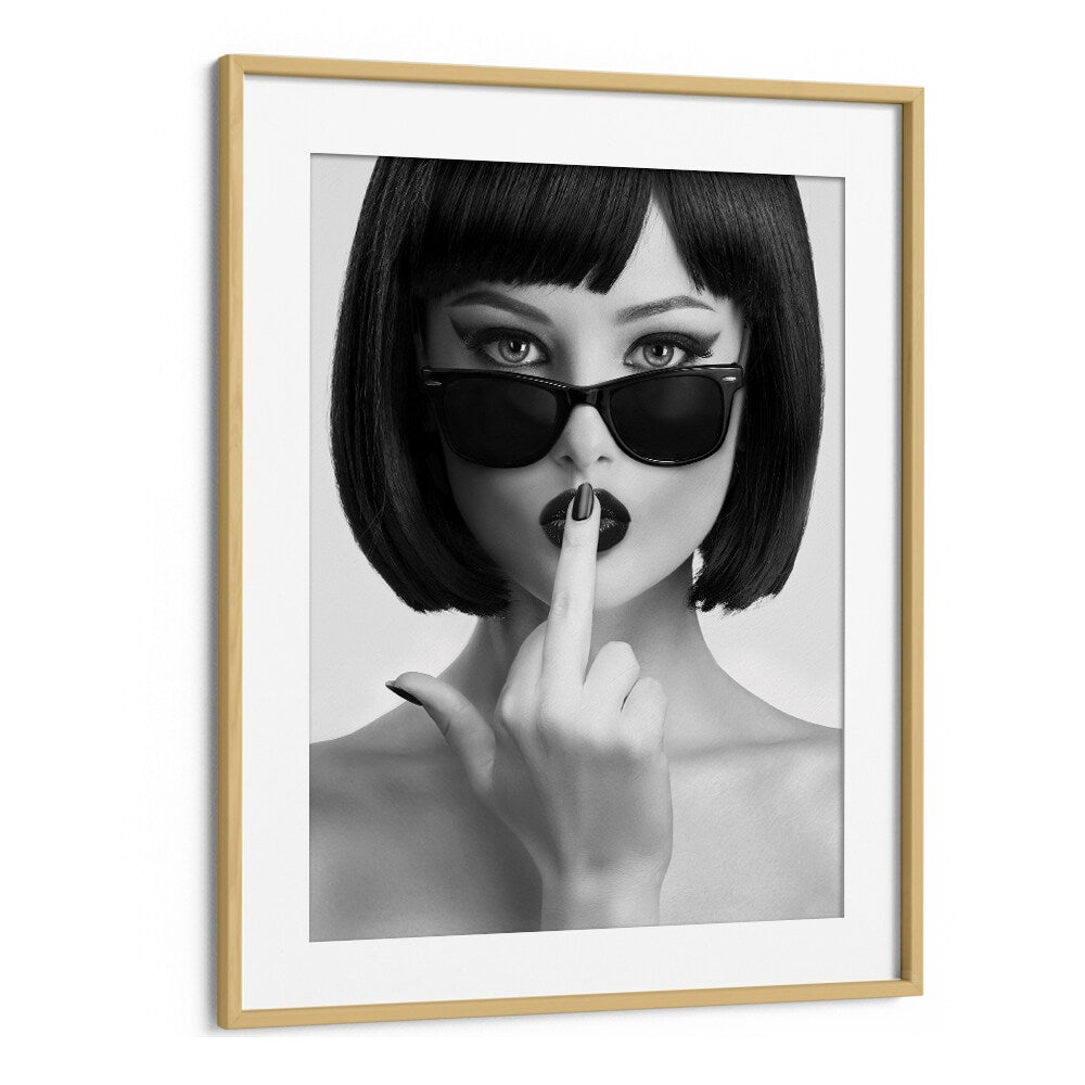 Kiss This I by David Drake Fine Art Photography Fashion Photography in Oak Wood Frame With Mount