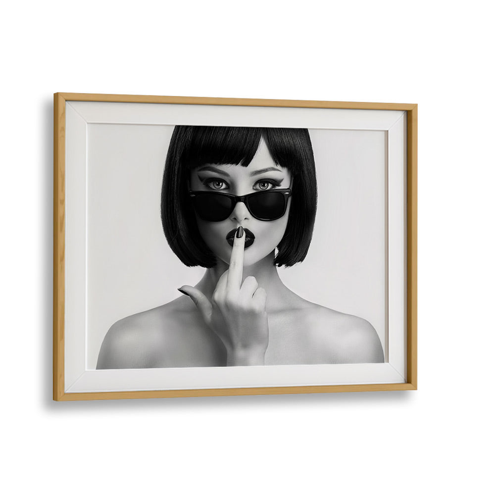 Kiss This by David Drake Fine Art Photography Fashion Photography in Oak Wood Frame With Mount