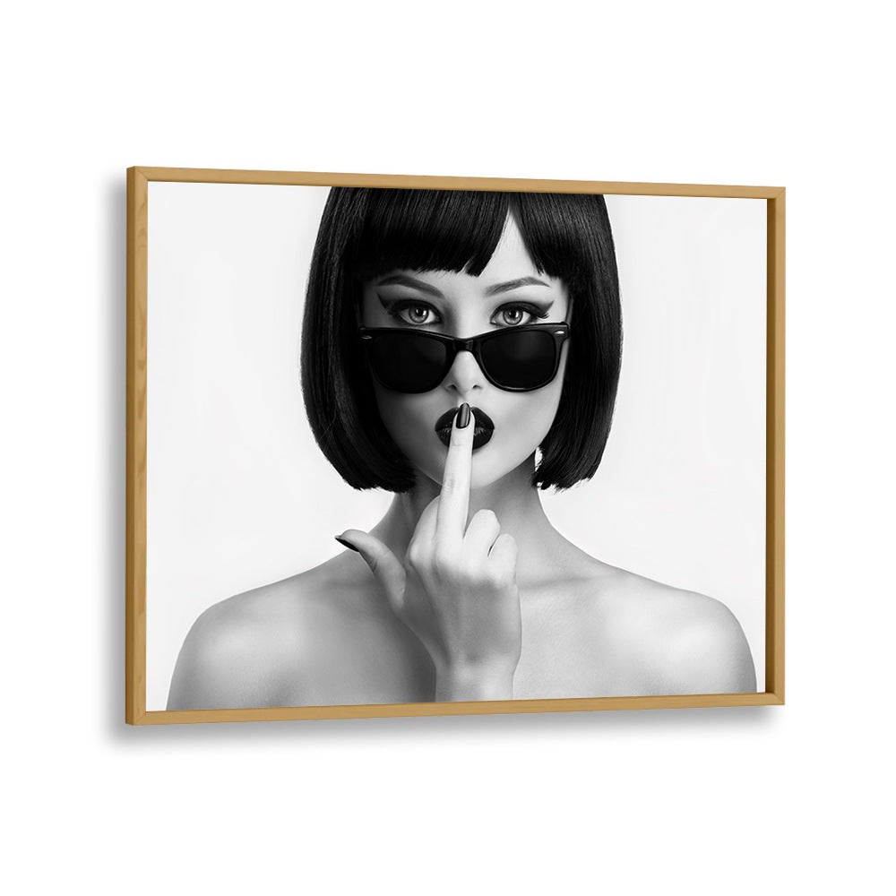 Kiss This by David Drake Fine Art Photography Fashion Photography in Oak Wood Plain Frame