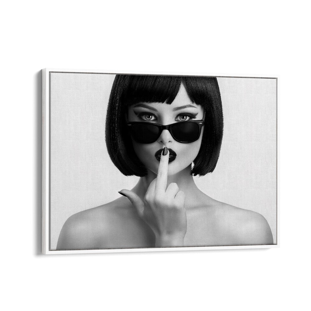 Kiss This by David Drake Fine Art Photography Fashion Photography in White Floater Frame