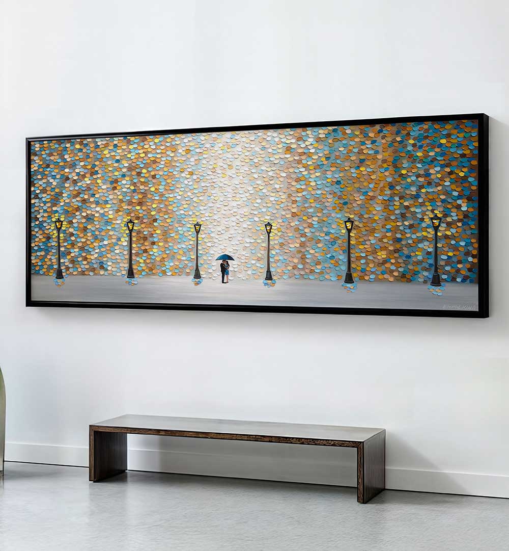 KISS UNDER THE GOLDEN RAIN , PANORAMIC ART