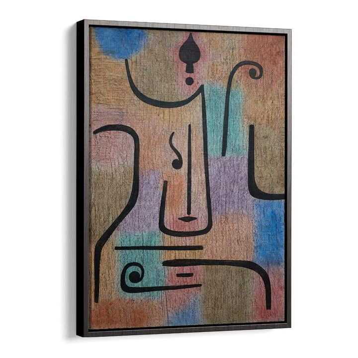 Klee Erzengel Vintage Paintings in Black Floater Frame