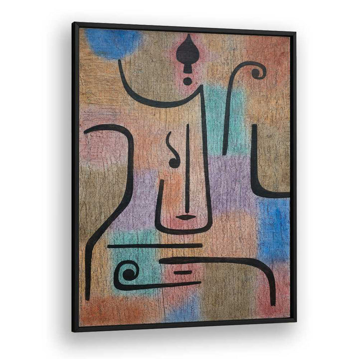 Klee Erzengel Vintage Paintings in Black Plain Frame