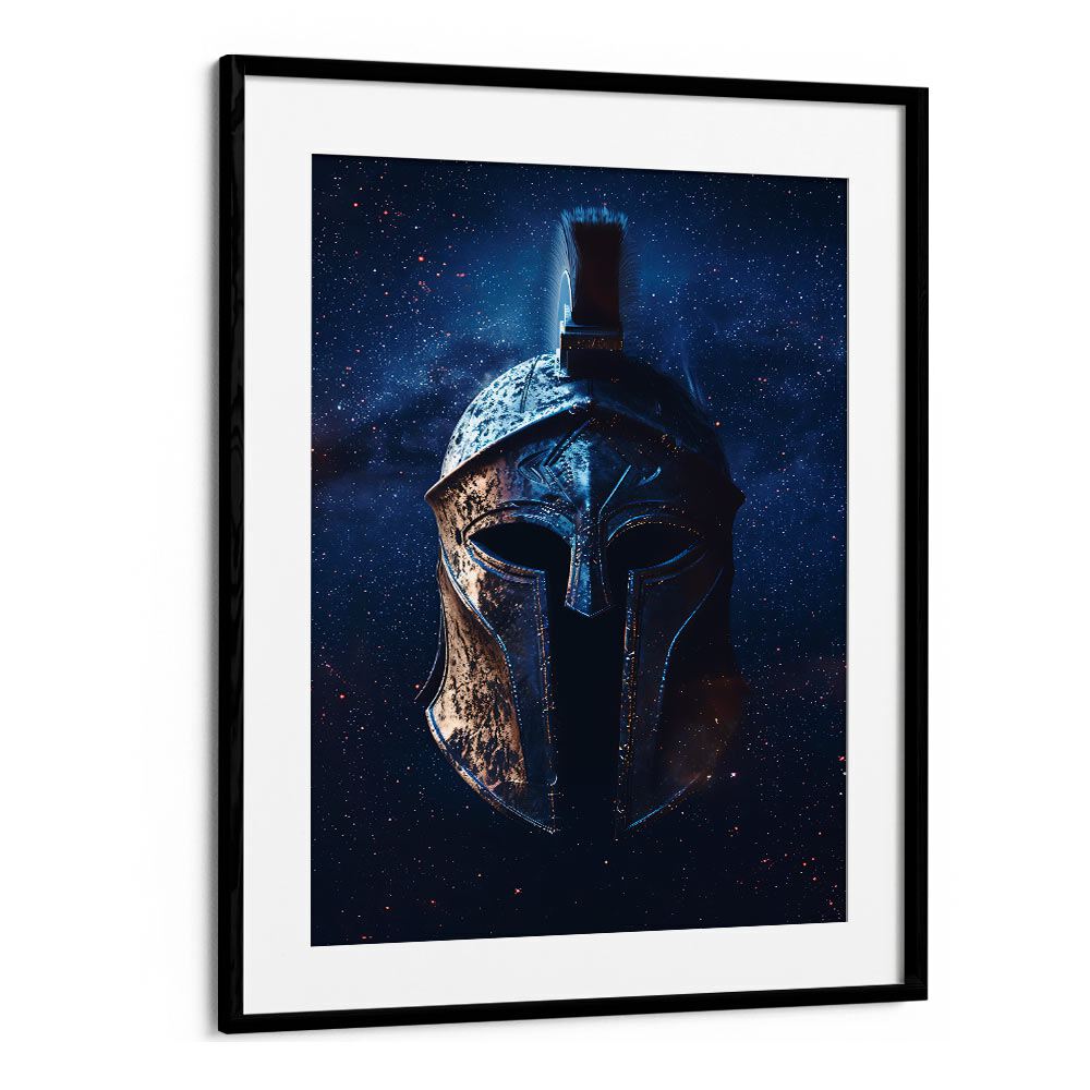 Knight Helmet Art Surreal Art Prints Surrealism in Black Frame With Mount