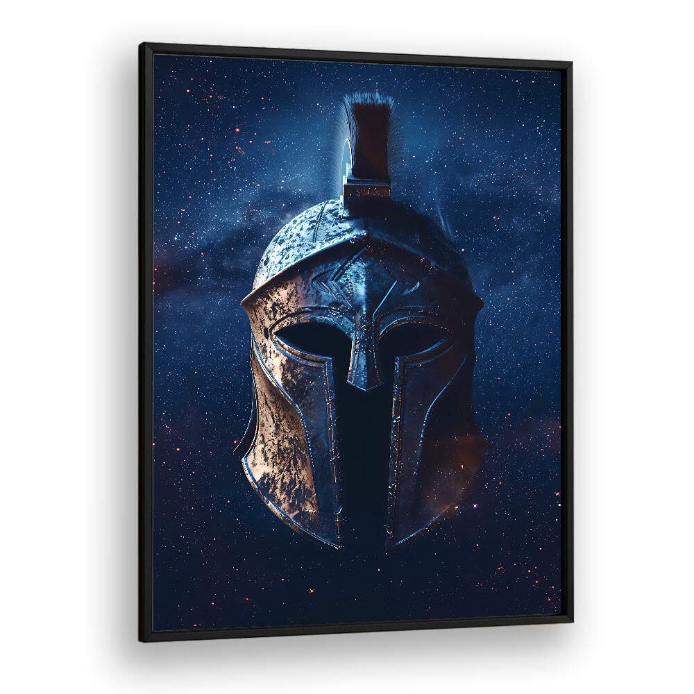 Knight Helmet Art Surreal Art Prints Surrealism in Black Plain Frame