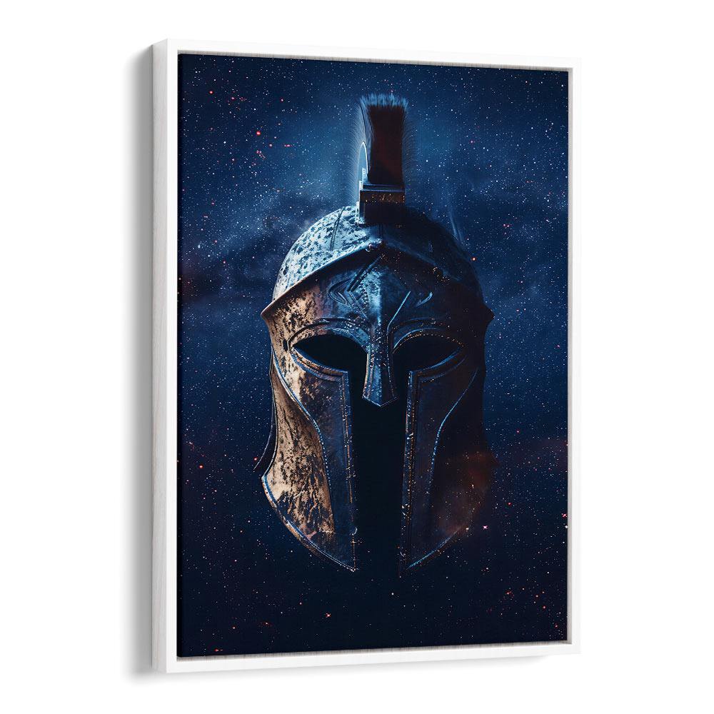 Knight Helmet Art Surreal Art Prints Surrealism in White Floater Frame