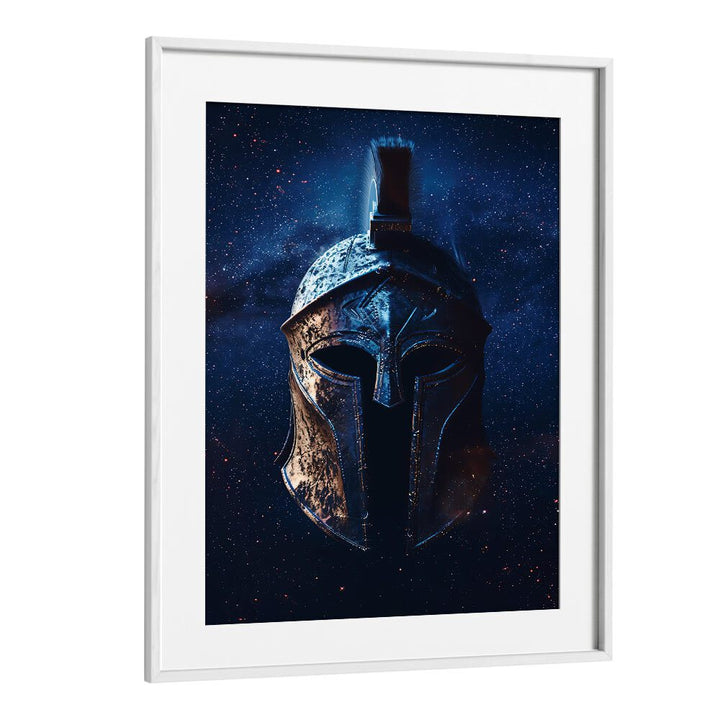 Knight Helmet Art Surreal Art Prints Surrealism in White Frame With Mount