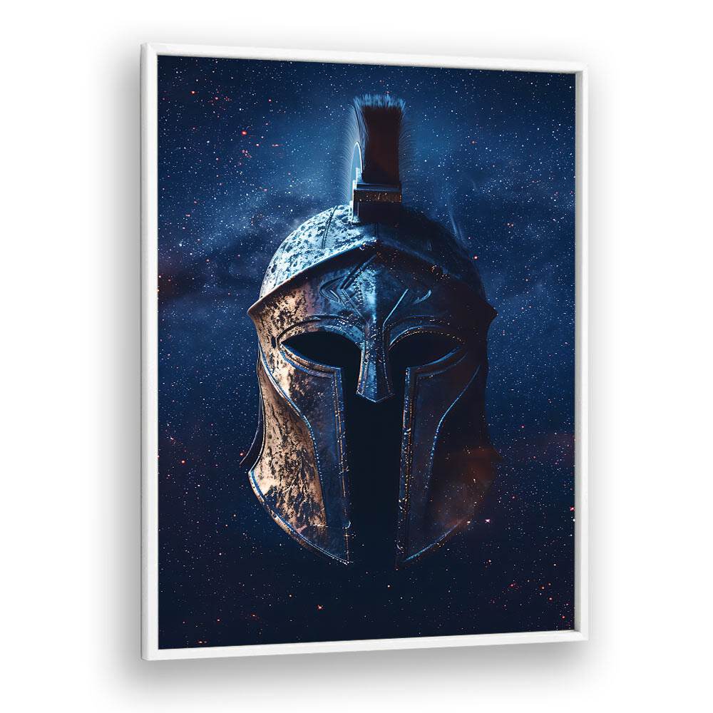 Knight Helmet Art Surreal Art Prints Surrealism in White Plain Frame