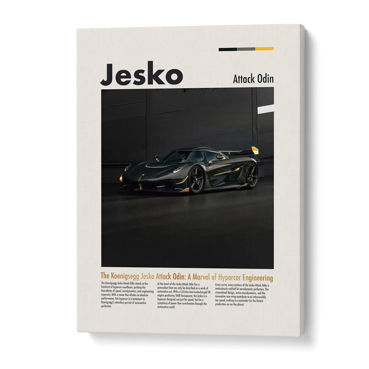 Koenigsegg Jesko Attack Odin Car Posters Automotive Wall Art Prints in Gallery Wrap