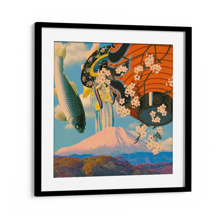 Koi By Cosmo Zach Surreal Art Prints Surrealism in Black Frame With Mount