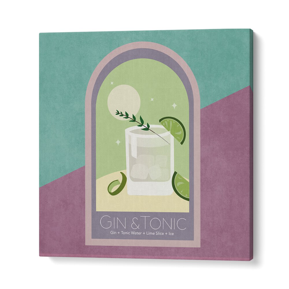 Kokteyl Gin Tonic By Emel Tunaboylu Bar Posters Bar Art Prints in Gallery Wrap