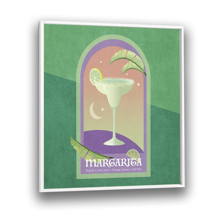 Kokteyl Margarita By Emel Tunaboylu Bar Posters Bar Art Prints in White Plain Frame