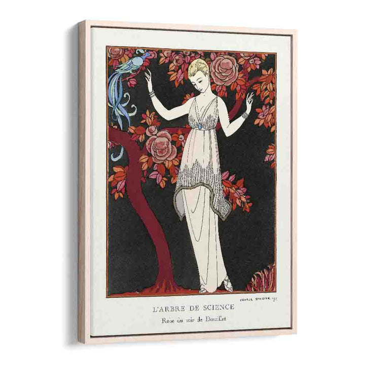 L'arbre De Science Robe Du Soir De Doeuillet (1914) George Barbier art painting Artwork in Oak Wood Floater Frame