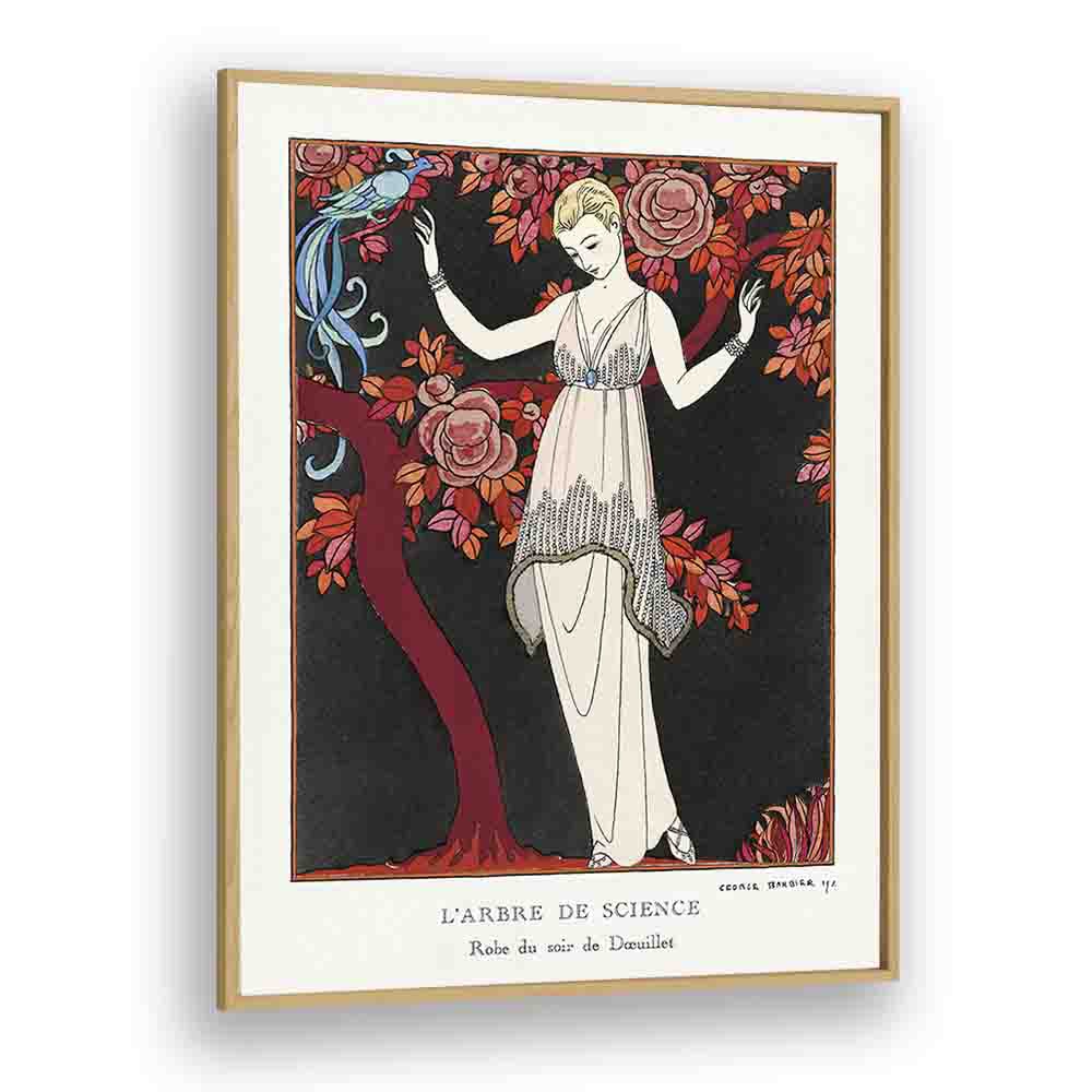 L'arbre De Science Robe Du Soir De Doeuillet (1914) George Barbier art painting Artwork in Oak Wood Plain Frame