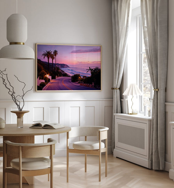 Vibrant L.A BEACH ROAD, BEACH PAINTINGS by Philippe Hugonnard, showcasing California's stunning coastal allure.