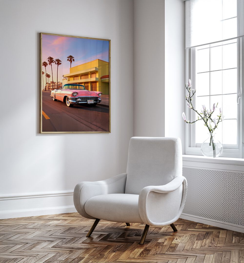L.A PINK CADILLAC , CAR POSTERS