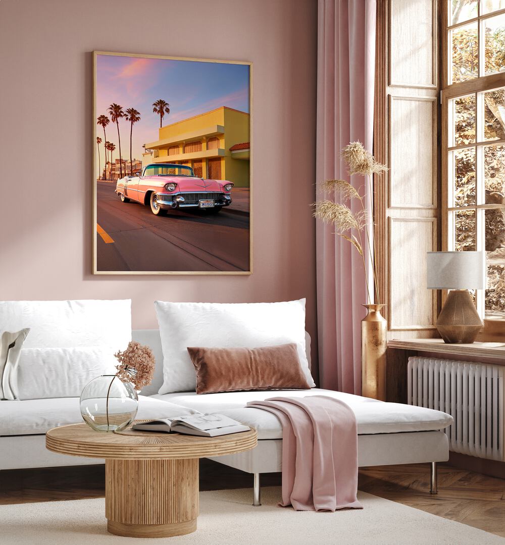 L.A PINK CADILLAC , CAR POSTERS