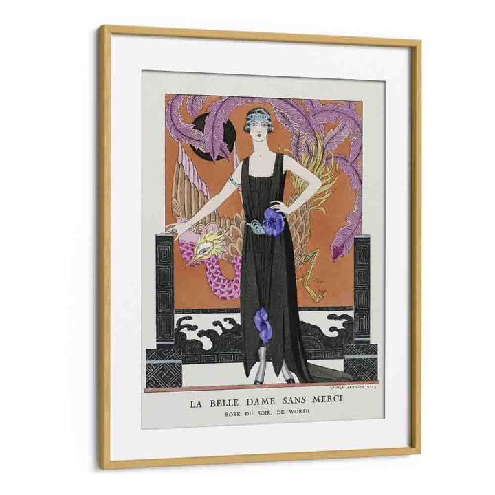 La Belle Dame Sans Merci Robe Du Soir, De Worth (1921) George Barbier art painting Artwork in Oak Wood Frame With Mount