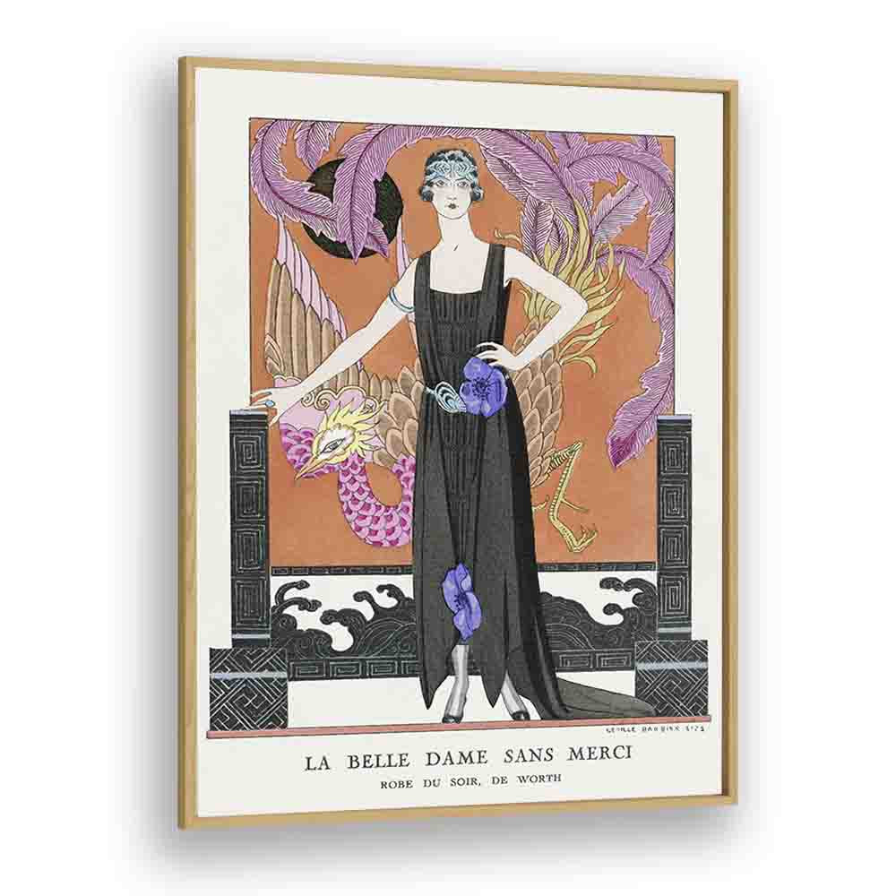 La Belle Dame Sans Merci Robe Du Soir, De Worth (1921) George Barbier art painting Artwork in Oak Wood Plain Frame