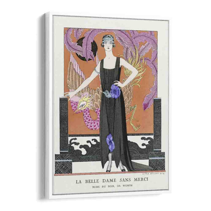 La Belle Dame Sans Merci Robe Du Soir, De Worth (1921) George Barbier art painting Artwork in White Floater Frame