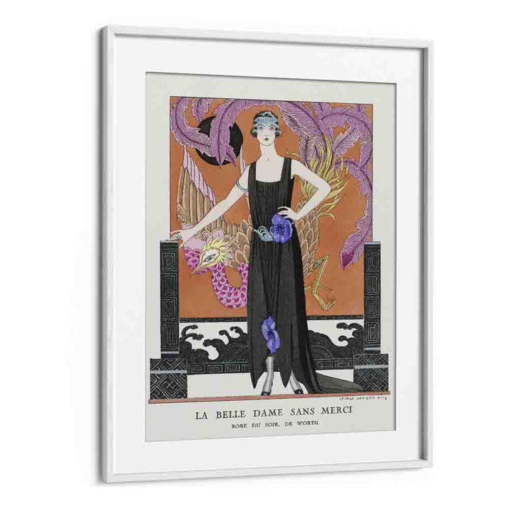 La Belle Dame Sans Merci Robe Du Soir, De Worth (1921) George Barbier art painting Artwork in White frame With Mount