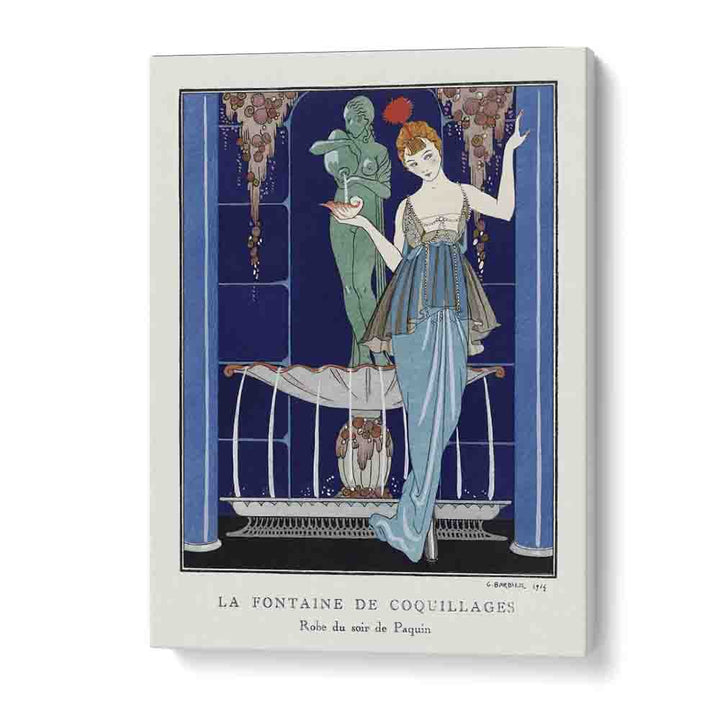 La Fontaine De Coquillages Robe Du Soir De Paquin (1914) George Barbier art painting Artwork in Gallery Wrap