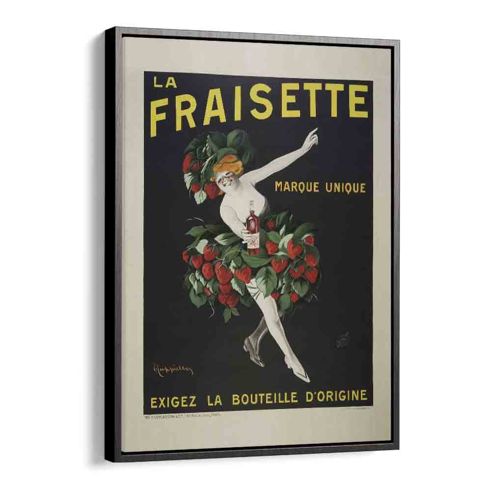 La Fraisette Bar & Cafe Artwork in Black Floater Frame