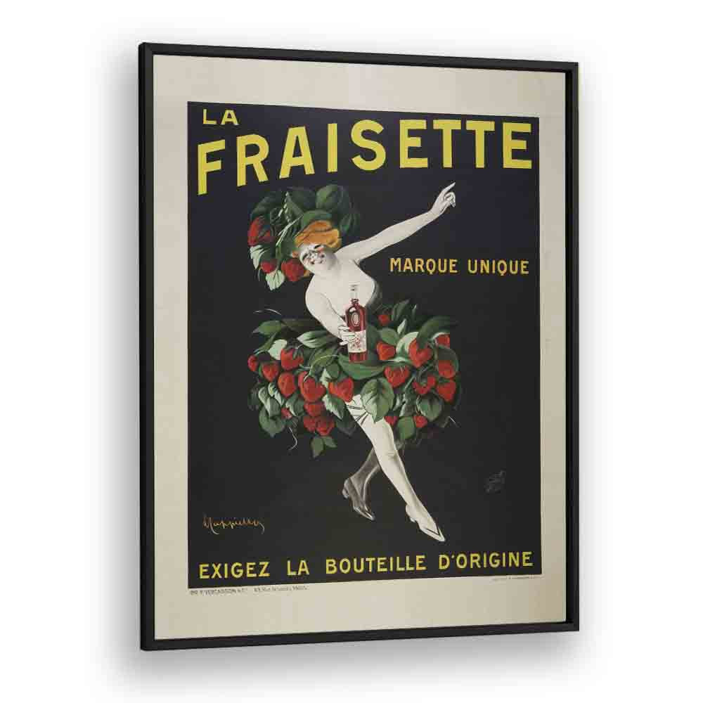 La Fraisette Bar & Cafe Artwork in Black Plain Frame