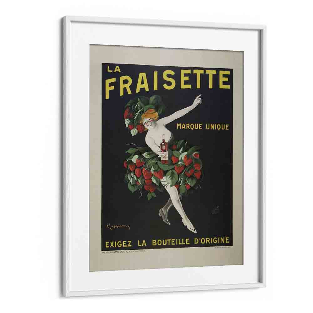 La Fraisette Bar & Cafe Artwork in White Frame With Mount