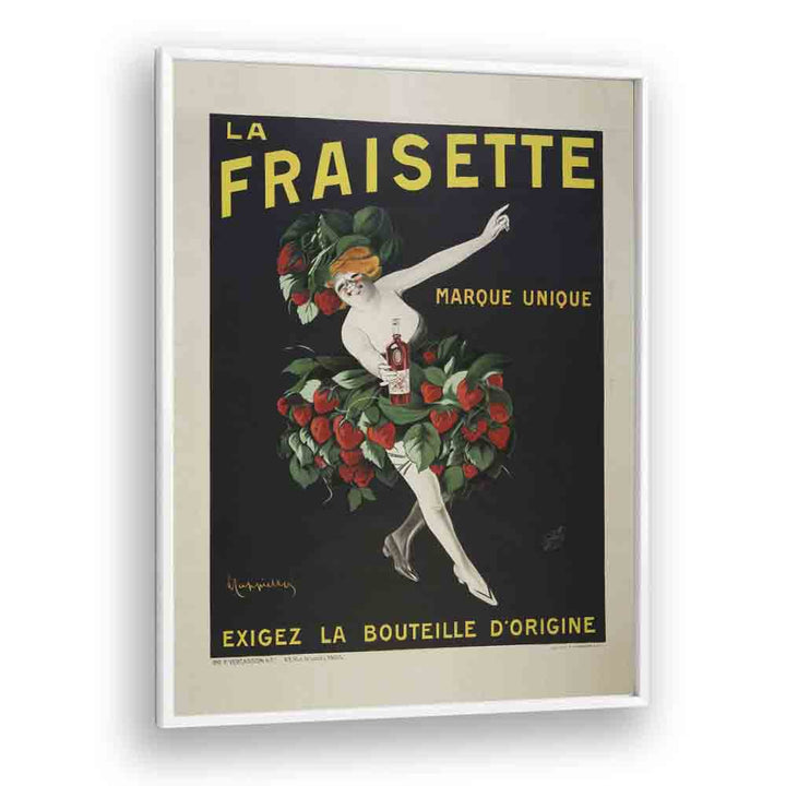 La Fraisette Bar & Cafe Artwork in White Plain Frame