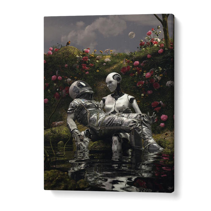 La Pieta By Francis Minoza Astronaut & Nasa Paintings, Space Art Prints Artwork in Gallery Wrap
