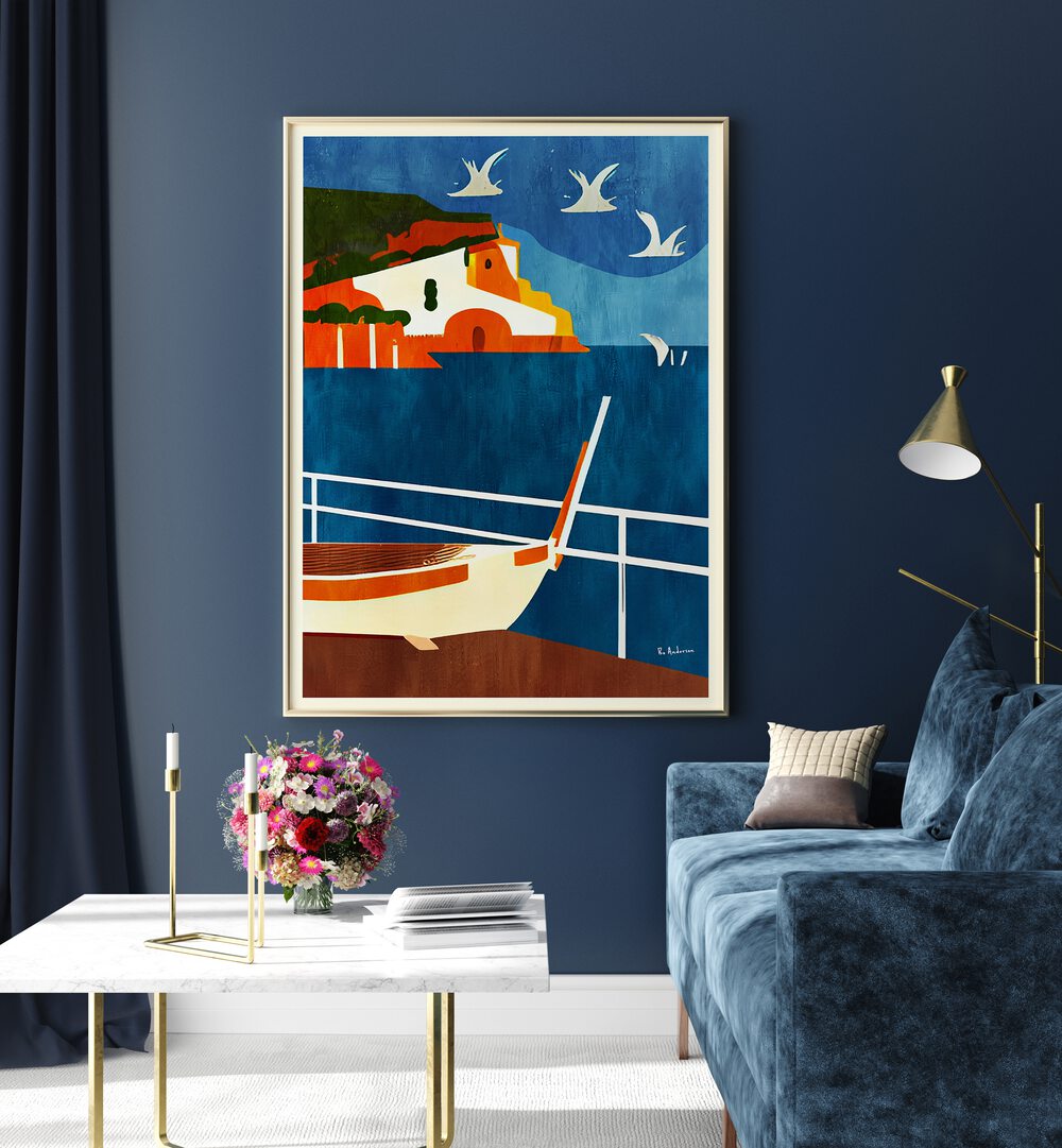 Beautiful LA CORSE, BEACH PAINTINGS showcasing vibrant coastal scenes, perfect for enhancing your living space.