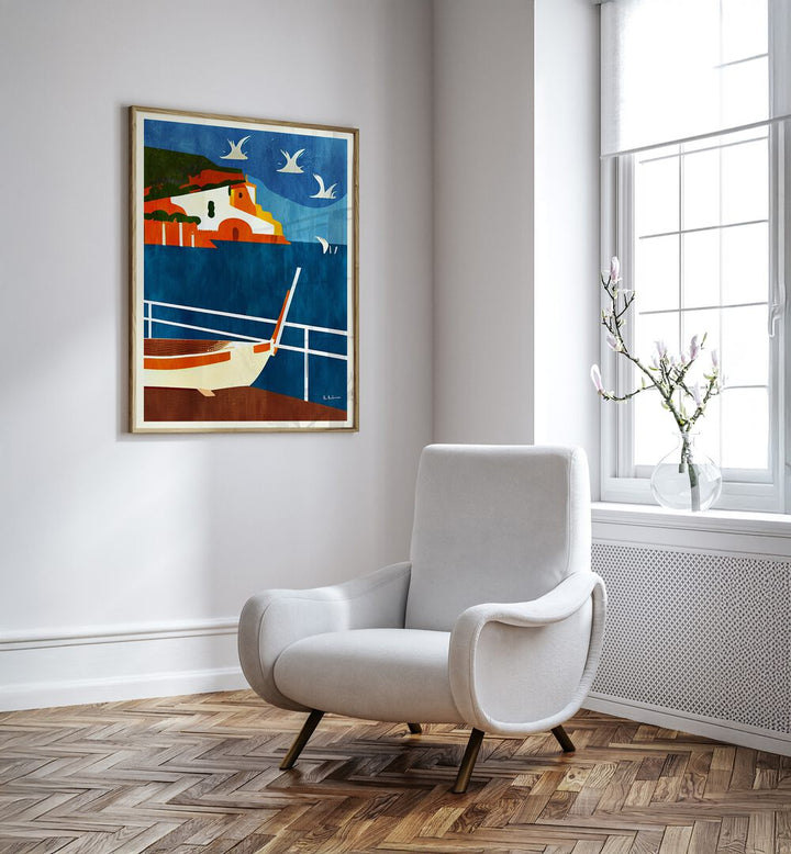 Bright and vibrant LA CORSE, BEACH PAINTINGS artwork enhances any space with coastal charm and serene vibes.