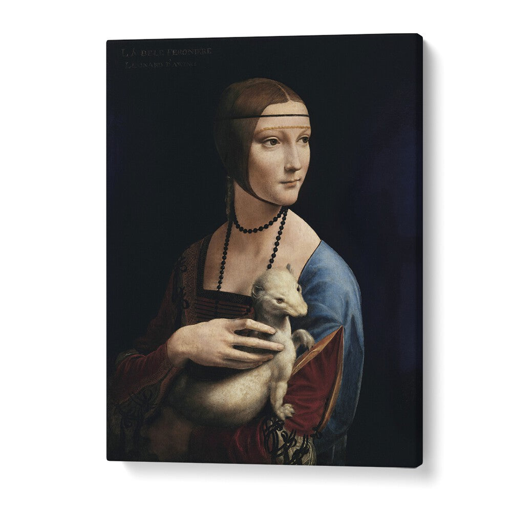 Lady With An Emrin Leonardo Da Vinci art painting Artwork in Gallery Wrap