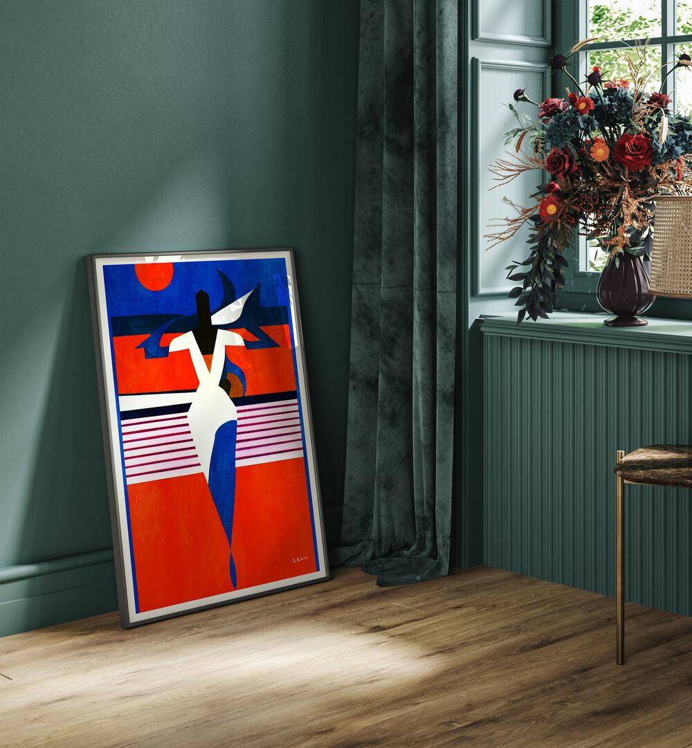 Stunning LA FEMME FATALE, PORTRAITS artwork, showcasing the allure of the feminine form in a vibrant setting.