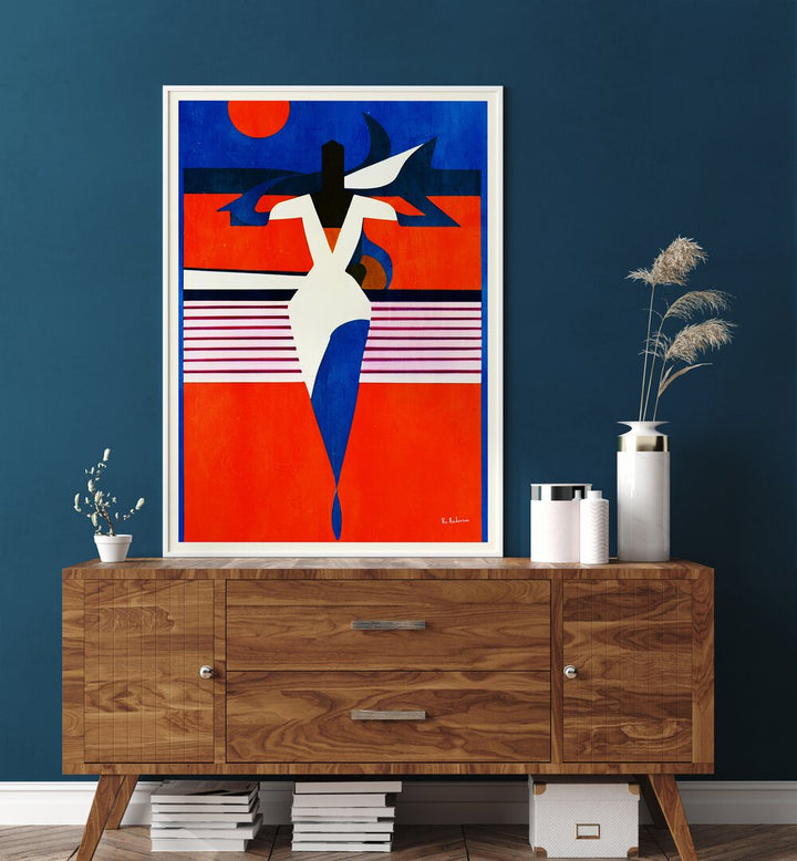 Bold and colorful artwork featuring LA FEMME FATALE, PORTRAITS, showcasing the allure of feminine form in vibrant style.