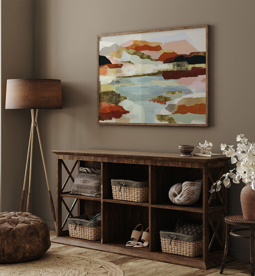 LAKE REFLECTION IN EARTH TONES