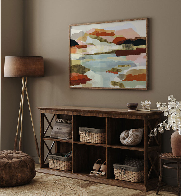 LAKE REFLECTION IN EARTH TONES