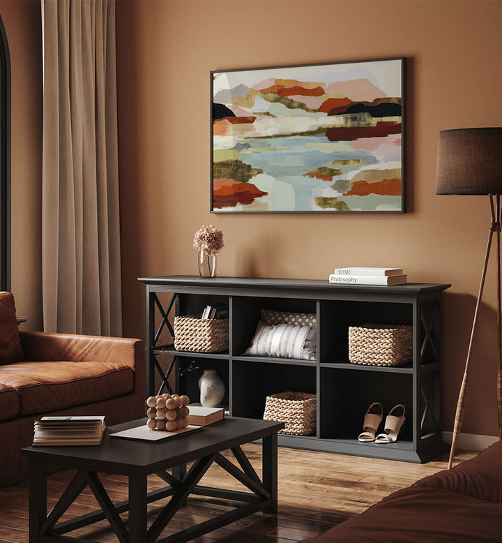 LAKE REFLECTION IN EARTH TONES