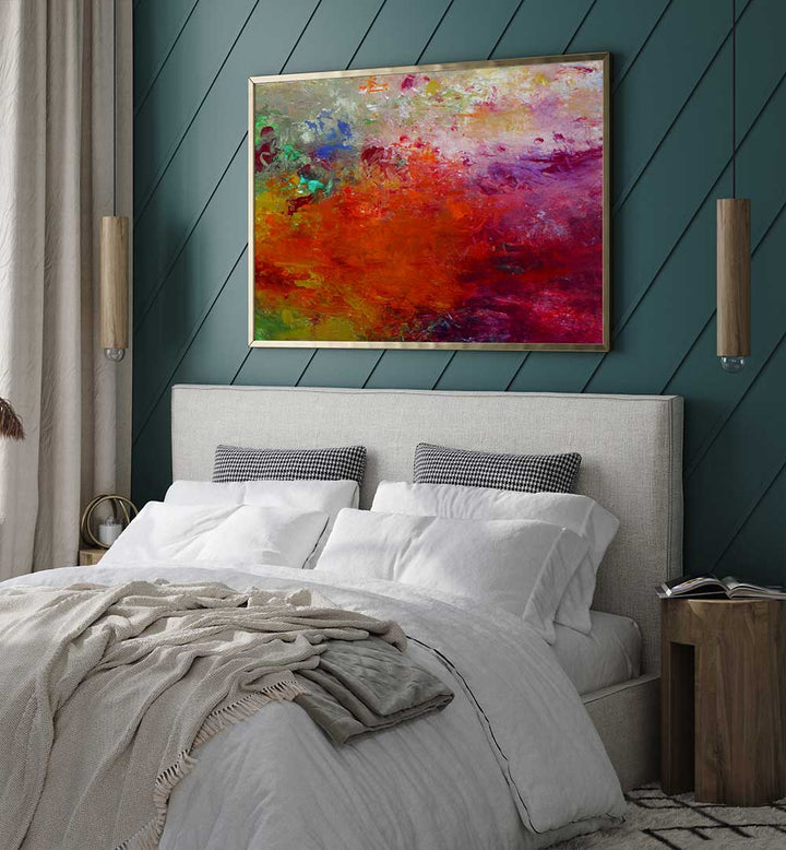 Vibrant LANDSCAPE DESIGN II, ABSTRACT PAINTINGS enhance any space with fluid earthy tones and captivating hues.