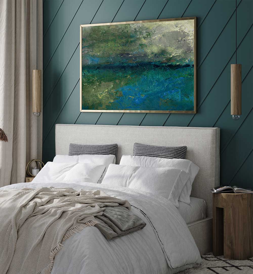 Transform your space with LANDSCAPE DESIGN I, ABSTRACT PAINTINGS featuring vibrant colors and dynamic brush strokes.